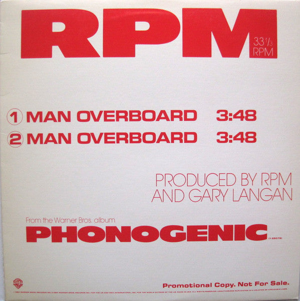 RPM (6) : Man Overboard (12", Promo)