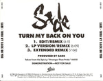 Sade : Turn My Back On You (CD, Single, Promo)