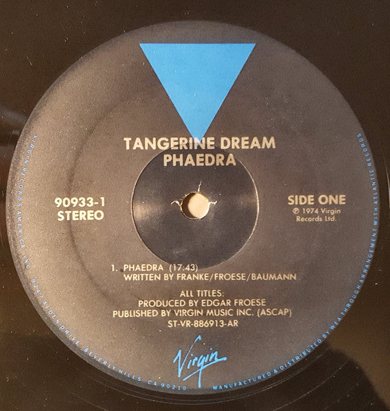 Tangerine Dream : Phaedra (LP, Album, RE, SRC)