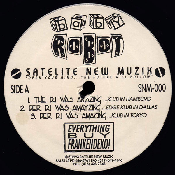Baby Robot : The DJ Was Amazing (12")