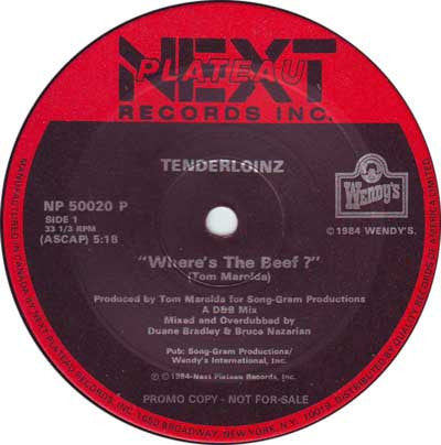 Tenderloinz : Where's The Beef ? (12", Promo)