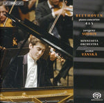 the album cover for Beethoven / Sudbin / 0mno / Vanska - Piano Concerto 4 in G Major & Piano Cto 5 in Eb Major