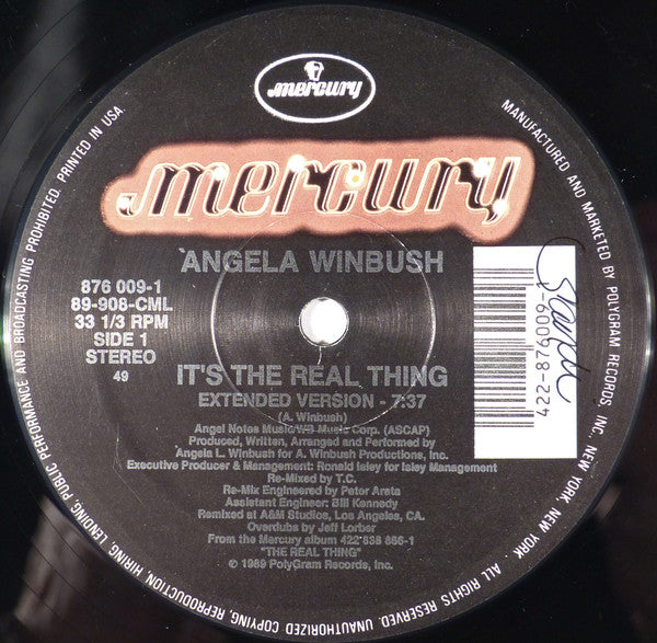 Àngela Winbush* : It's The Real Thing (12", Single, Spe)