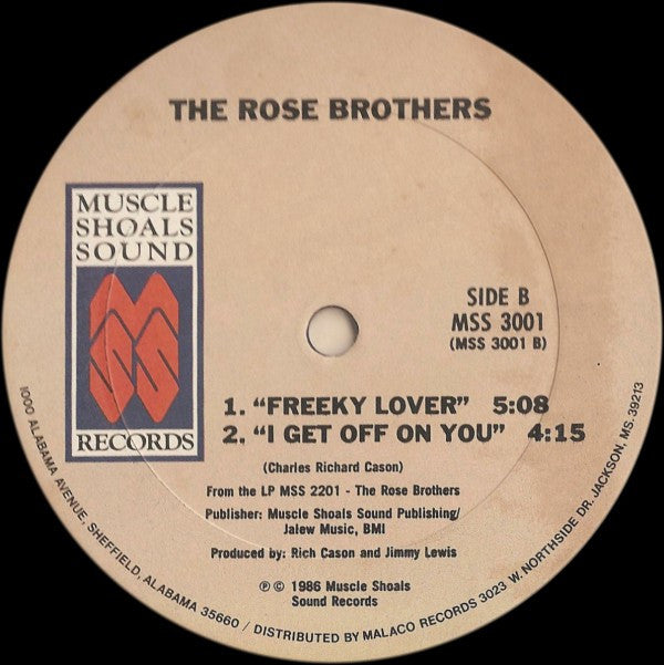 The Rose Brothers : I Get Off On You (12")