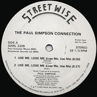 Paul Simpson Connection : Use Me Lose Me (12", Promo)