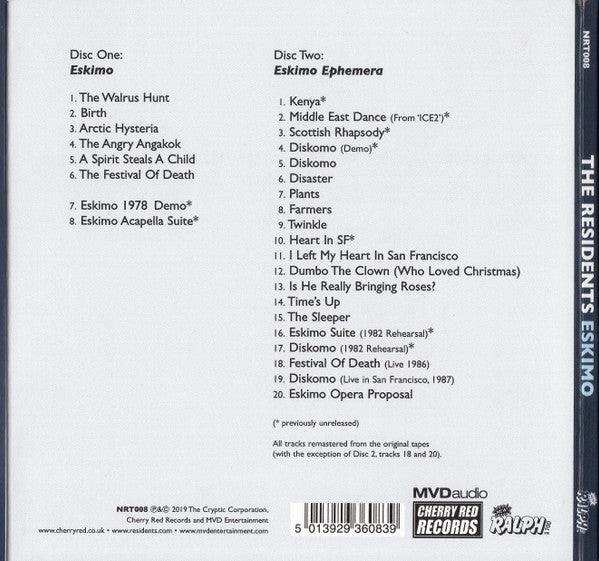 The Residents : Eskimo (CD, Album, RE, RM, RP + CD, RM, RP)