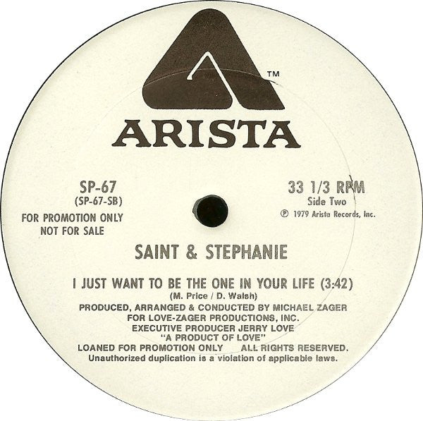 Saint* & Stephanie* : I Hear A Symphony (12", Promo)