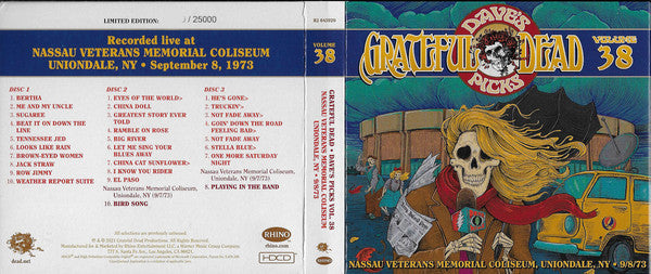 Grateful Dead* : Dave's Picks, Volume 38 (Nassau Veterans Memorial Coliseum, Uniondale, NY • 9/8/73) (3xHDCD, Album, Ltd, Num)