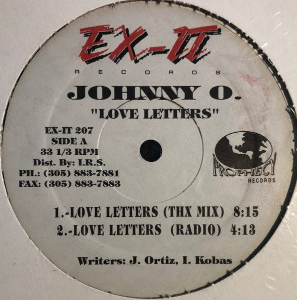 Johnny O.* : Love Letters (12")