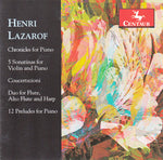 the album cover for Lazarof / Ohlsson / Edinger / Hellwig / Beaufills - Henri Lazarof
