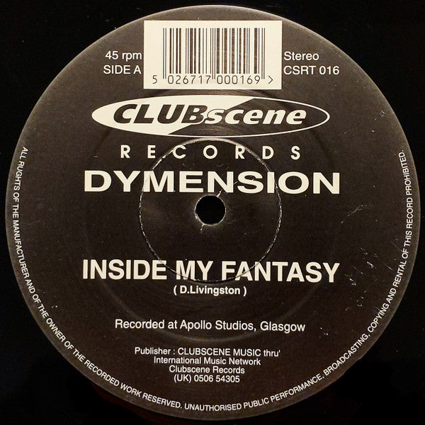 Dymension : Inside My Fantasy (12")