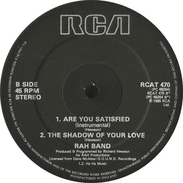 RAH Band : Are You Satisfied (Funka Nova) (12")