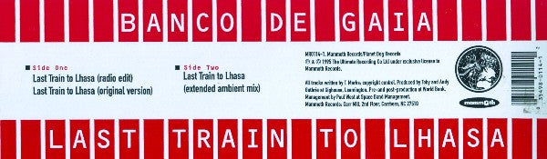 Banco De Gaia : Last Train To Lhasa (12")