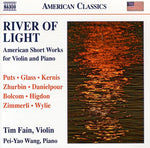 the album cover for Tim Fain - River of Light: American Short Works