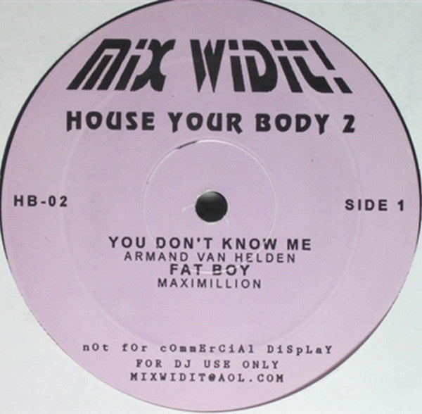 Various : Mix Widit! House Your Body 2 (12", Unofficial)