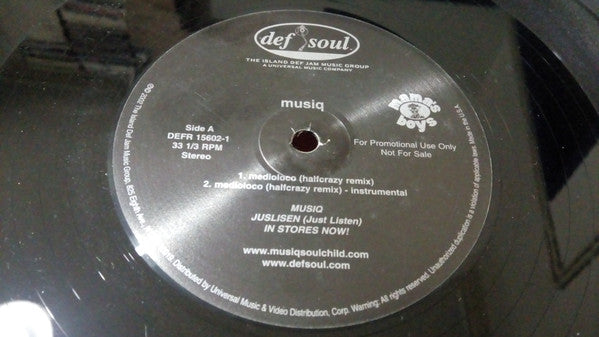 Musiq* : Halfcrazy (Remixes) (12", Promo)
