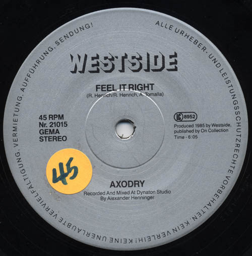 Axodry : Feel It Right (Part Two) (12", Maxi)