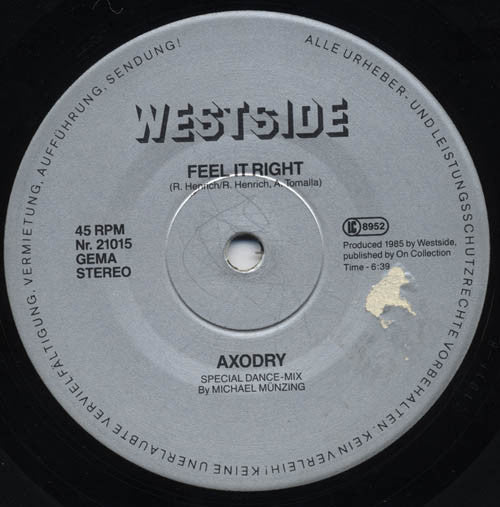Axodry : Feel It Right (Part Two) (12", Maxi)