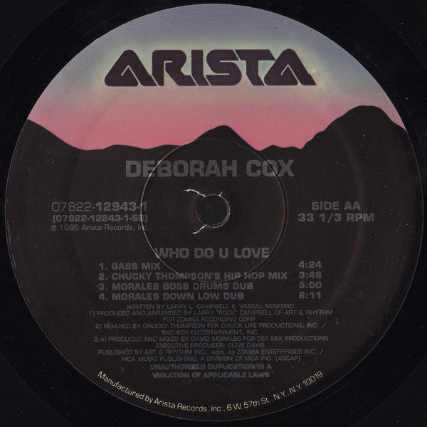 Deborah Cox : Who Do U Love (12")