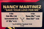 Nancy Martinez : Save Your Love For Me (12", Promo)