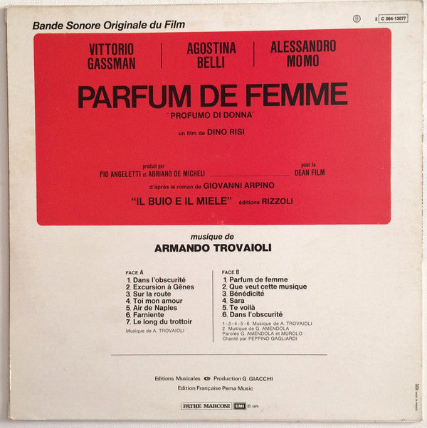 Armando Trovaioli : Parfum De Femme = Profumo Di Donna (Bande Sonore Originale Du Film) (LP, Album)