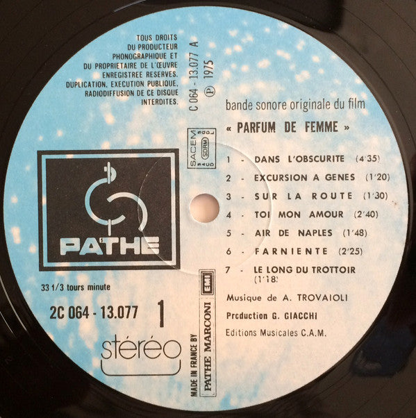 Armando Trovaioli : Parfum De Femme = Profumo Di Donna (Bande Sonore Originale Du Film) (LP, Album)