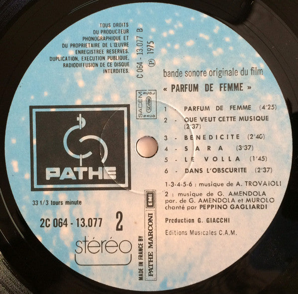 Armando Trovaioli : Parfum De Femme = Profumo Di Donna (Bande Sonore Originale Du Film) (LP, Album)