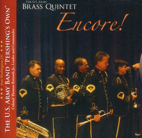 the album cover for Bach / Bolling / Handel / Us Army Brass Quintet - Encore