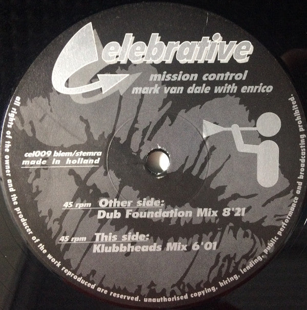 Mark Van Dale With Enrico : Mission Control (12")