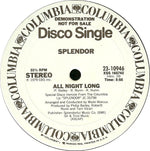 Splendor (3) : All Night Long (12", Mono, Promo)