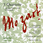 the album cover for Mozart / Huntgeburth / Huntgeburth / Larsson - Five Flute Quartet