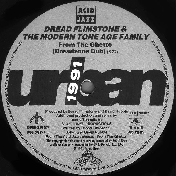 Dread Flimstone & The Modern Tone Age Family* : From The Ghetto (12")
