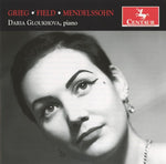 the album cover for Daria Gloukhova - Grieg; Field; Mendelssohn