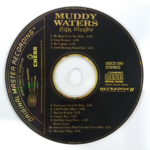 Muddy Waters : Folk Singer (CD, Album, RE, RM, 24 )