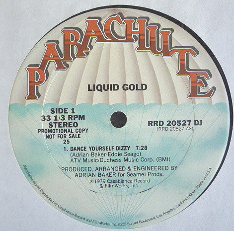 Liquid Gold : Dance Yourself Dizzy (12", Promo)