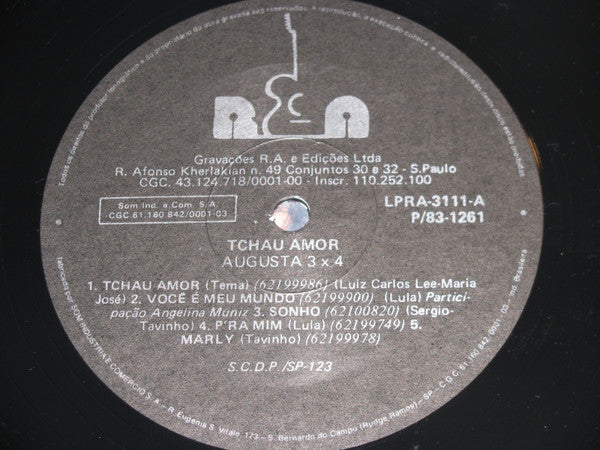 Augusta 3x4 : Tchau Amor (Trilha Sonora Do Filme) (LP, Album)