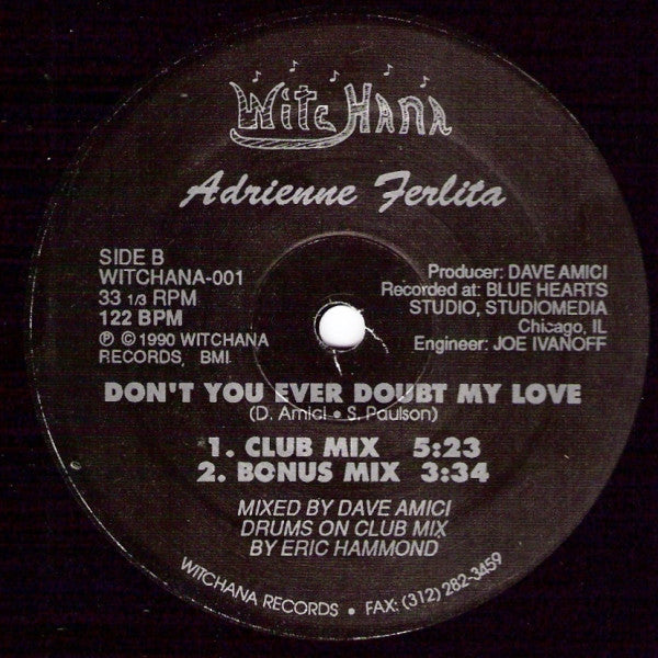 Adrienne Ferlita : Don't You Ever Doubt My Love (12")