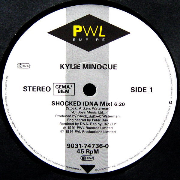 Kylie Minogue : Shocked (12")