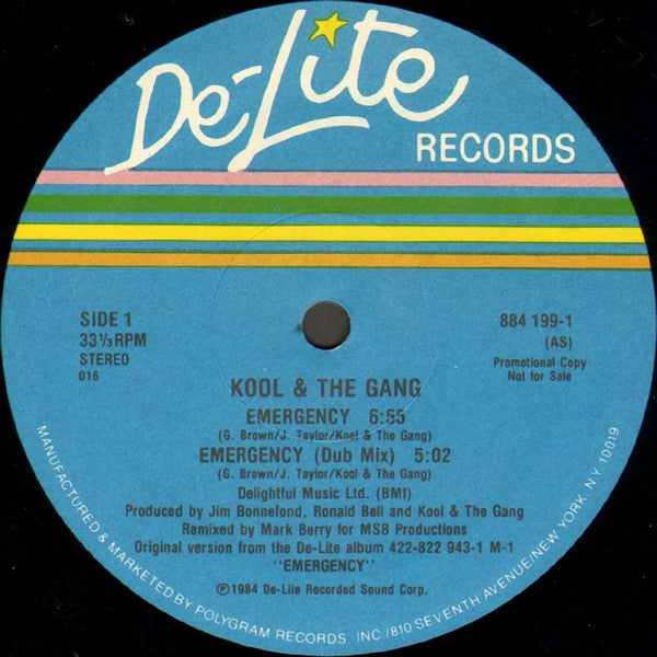 Kool & The Gang : Emergency (12", Promo)