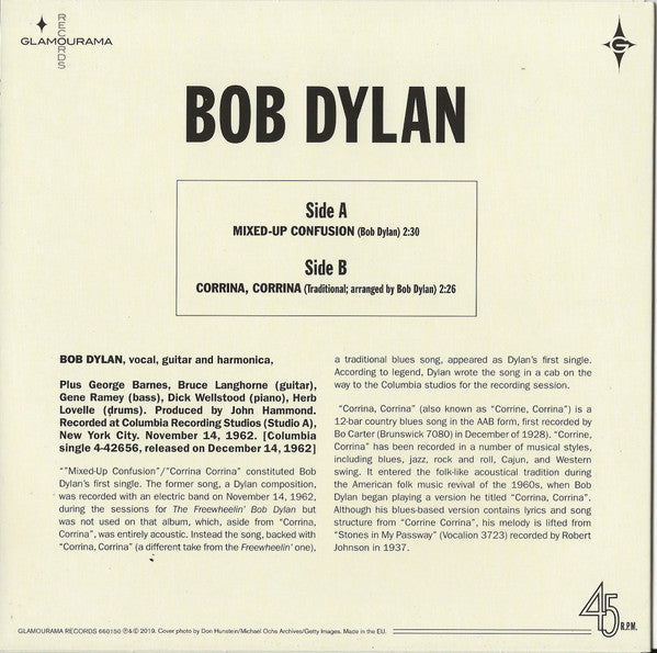 Bob Dylan : Mixed-Up Confusion / Corrina, Corrina (7", Single, RE, Yel)