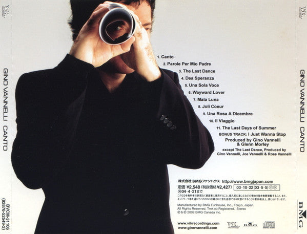 Gino Vannelli : Canto (CD, Album)