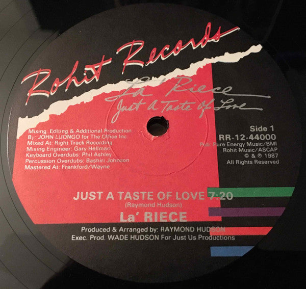 La' Riece : Just A Taste Of Love (12")
