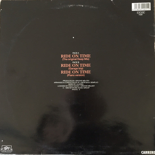 Black Box : Ride On Time (12", Maxi)
