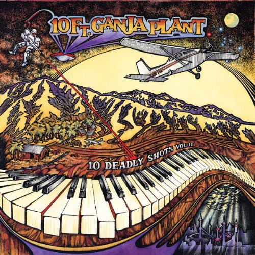 the album cover for 10 Ft. Ganja Plant - 10 Deadly Shots, Vol. II