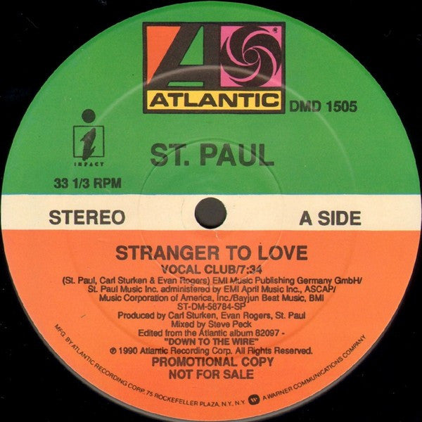 St. Paul : Stranger To Love (12", Promo)