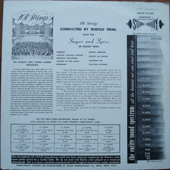101 Strings, Rudolf Friml : 101 Strings Play The Sugar And Spice Of Rudolph Friml (LP, Album)