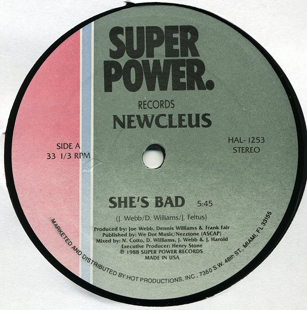 Newcleus : She's Bad (12")