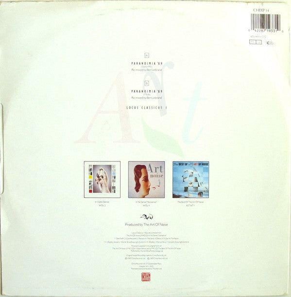 The Art Of Noise : Paranoimia '89 (12", Single, Ltd, S/Edition, Blu)