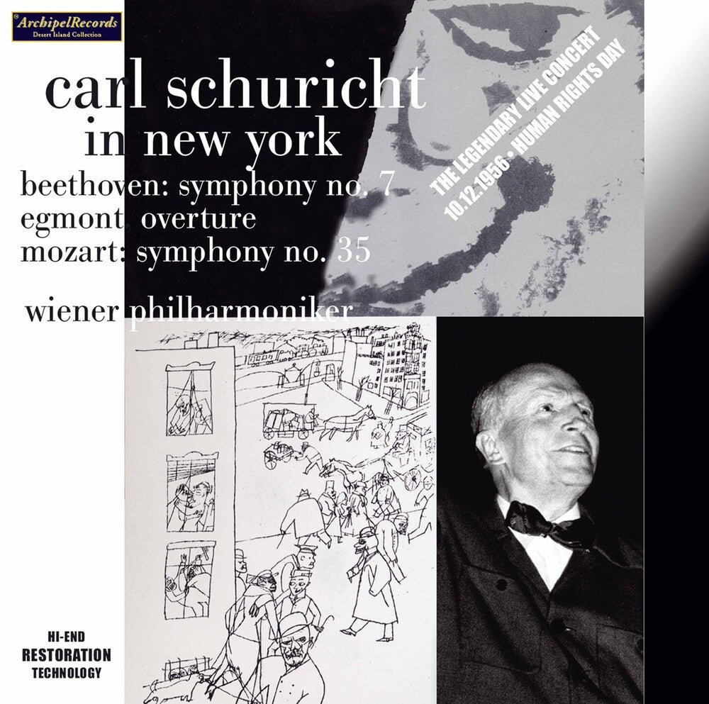 the album cover for Beethoven / Mozart / Wiener Phil / Schuricht - Egmont Overture Op 84 Symphony No 7 / Symphony 35