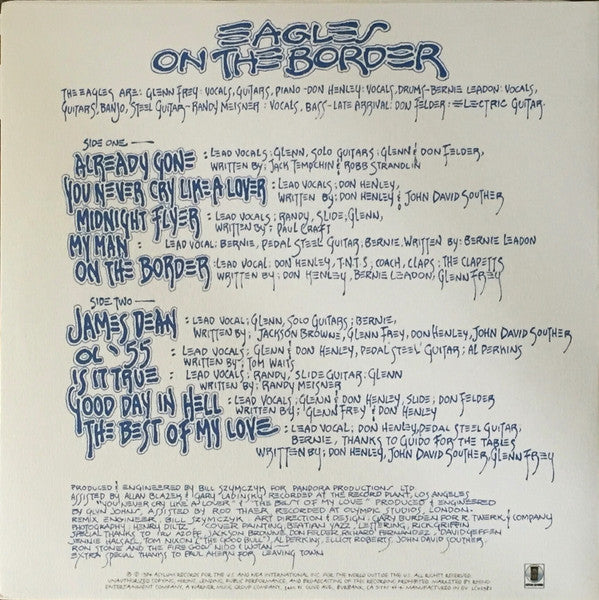 Eagles : On The Border (LP, Album, RE, 180)